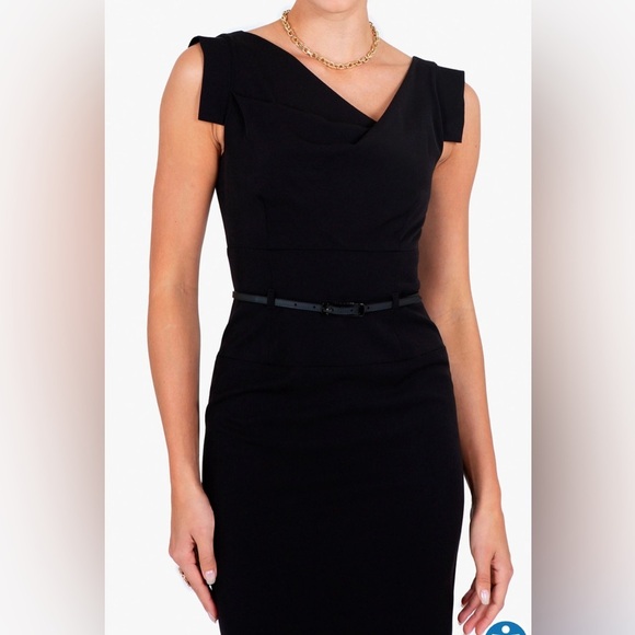 Black Halo Classic Jackie O Sheath Dress Black Size 4 - Picture 3 of 13